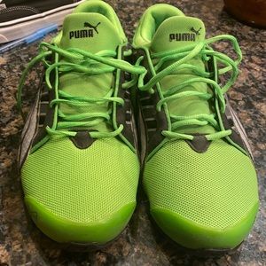 Like green and black Puma 10cell running shoe